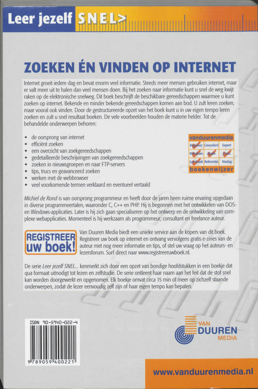 Achterkant van Leer jezelf snel zoeken en vinden op internet