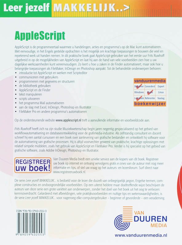 Achterkant van Leer jezelf makkelijk AppleScript
