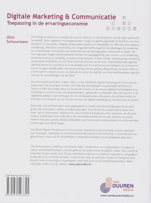 Achterkant van Handboek Digitale Marketing en Communicatie