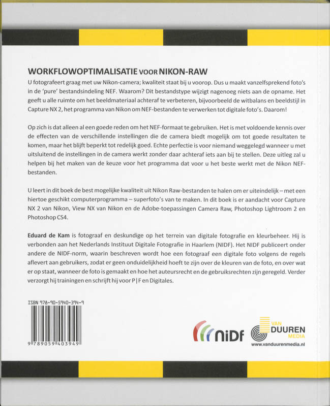 Achterkant van Workflowoptimalisatie voor Nikon-RAW