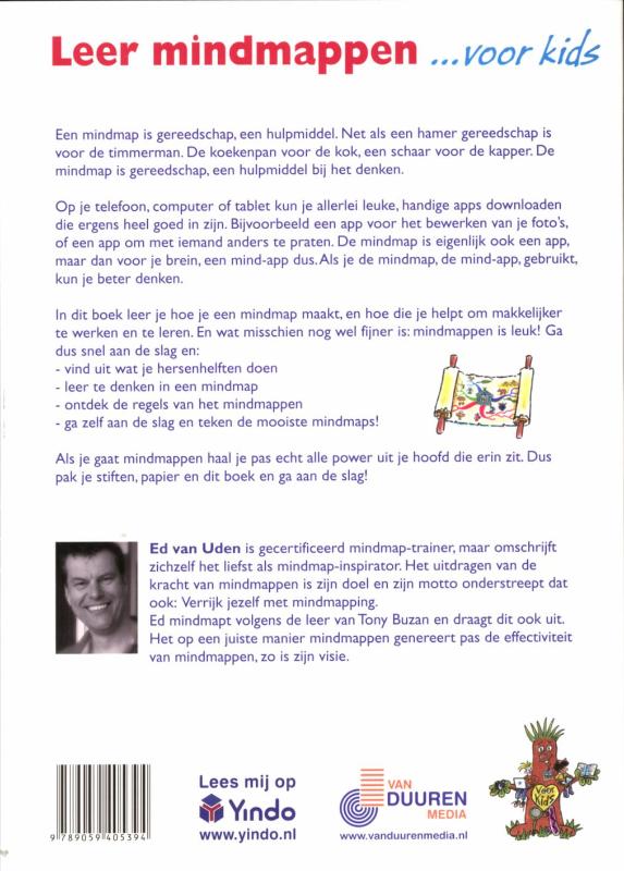 Achterkant van Leer Mindmappen...voor kids
