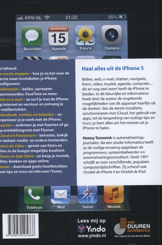 Achterkant van Ontdek de iPhone 5