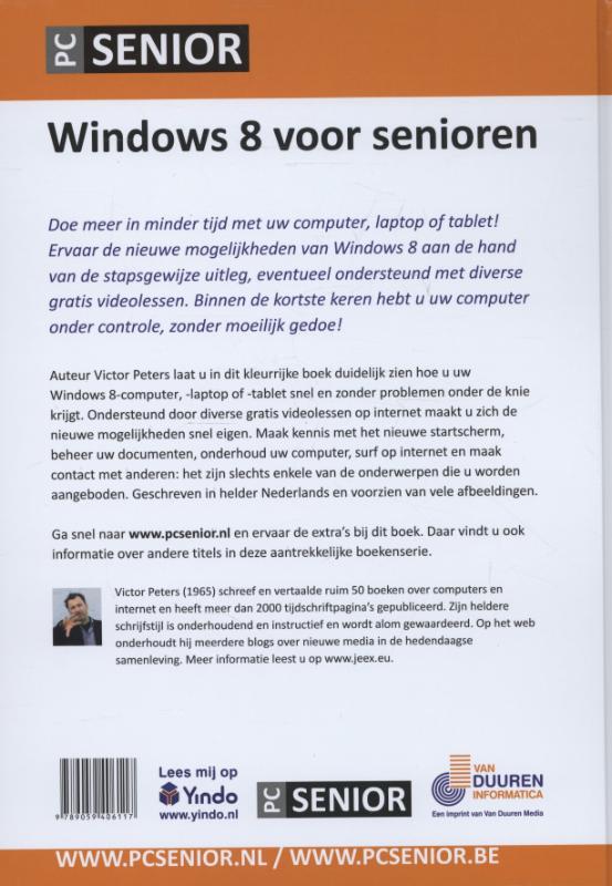 Achterkant van Windows 8 voor senioren