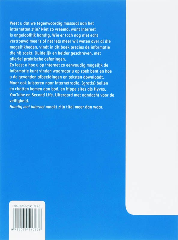 Achterkant van Handig met internet
