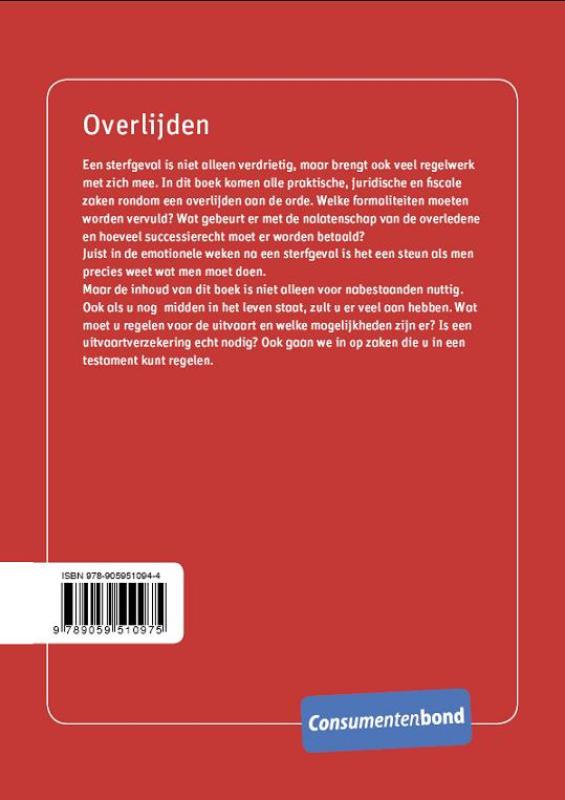 Achterkant van Overlijden