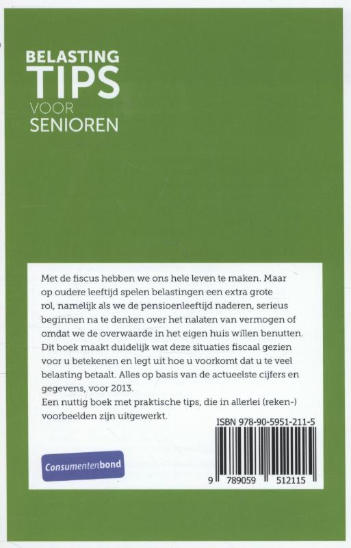 Achterkant van Belastingtips voor senioren