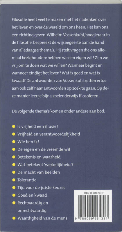 Achterkant van Filosofie voor in je binnenzak