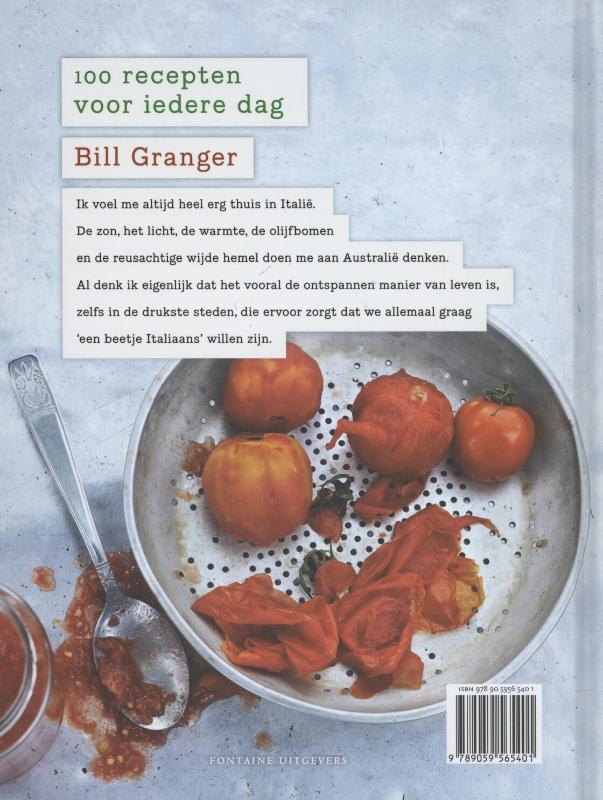 Achterkant van Bill's Italian basics