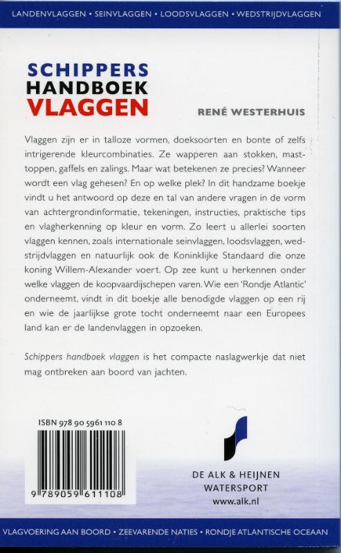 Achterkant van Schippers handboek vlaggen display 6 exemplaren