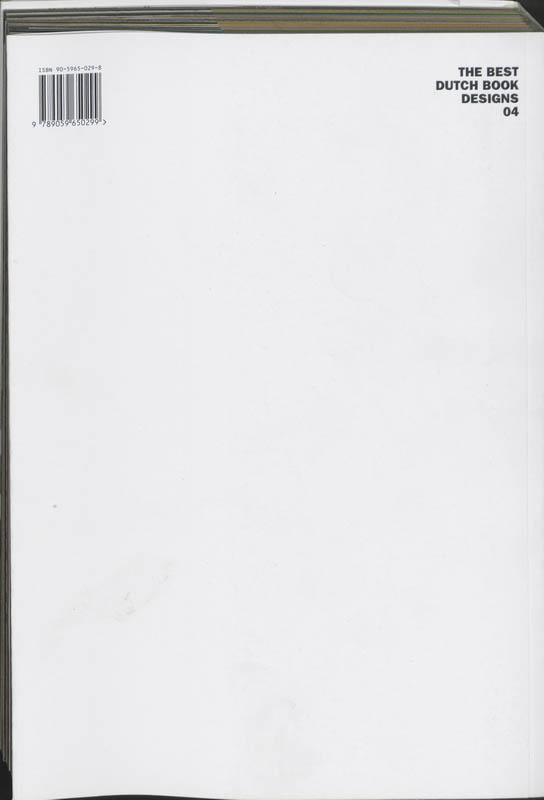 Achterkant van De Best Verzorgde Boeken 2004 The Best Dutch Book Designs