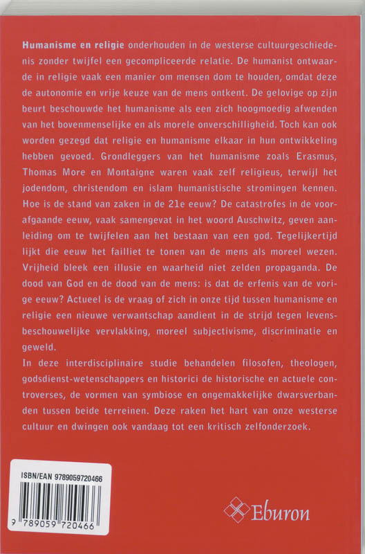 Achterkant van Humanisme en religie