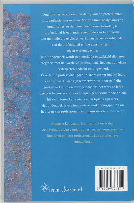 Achterkant van Professionals organiseren informeel leren