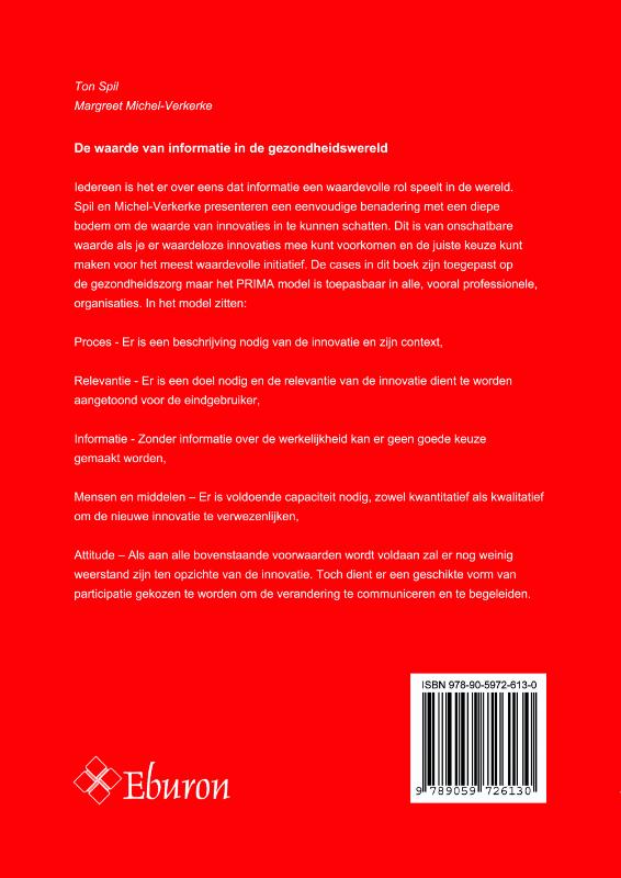 Achterkant van De waarde van informatie in de gezondheidswereld