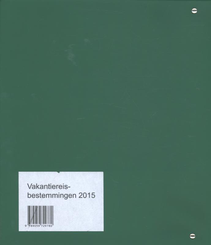 Achterkant van Vakantiereisbestemmingen
