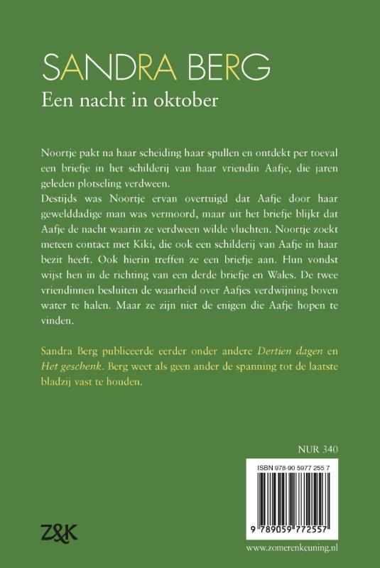 Achterkant van Een nacht in oktober
