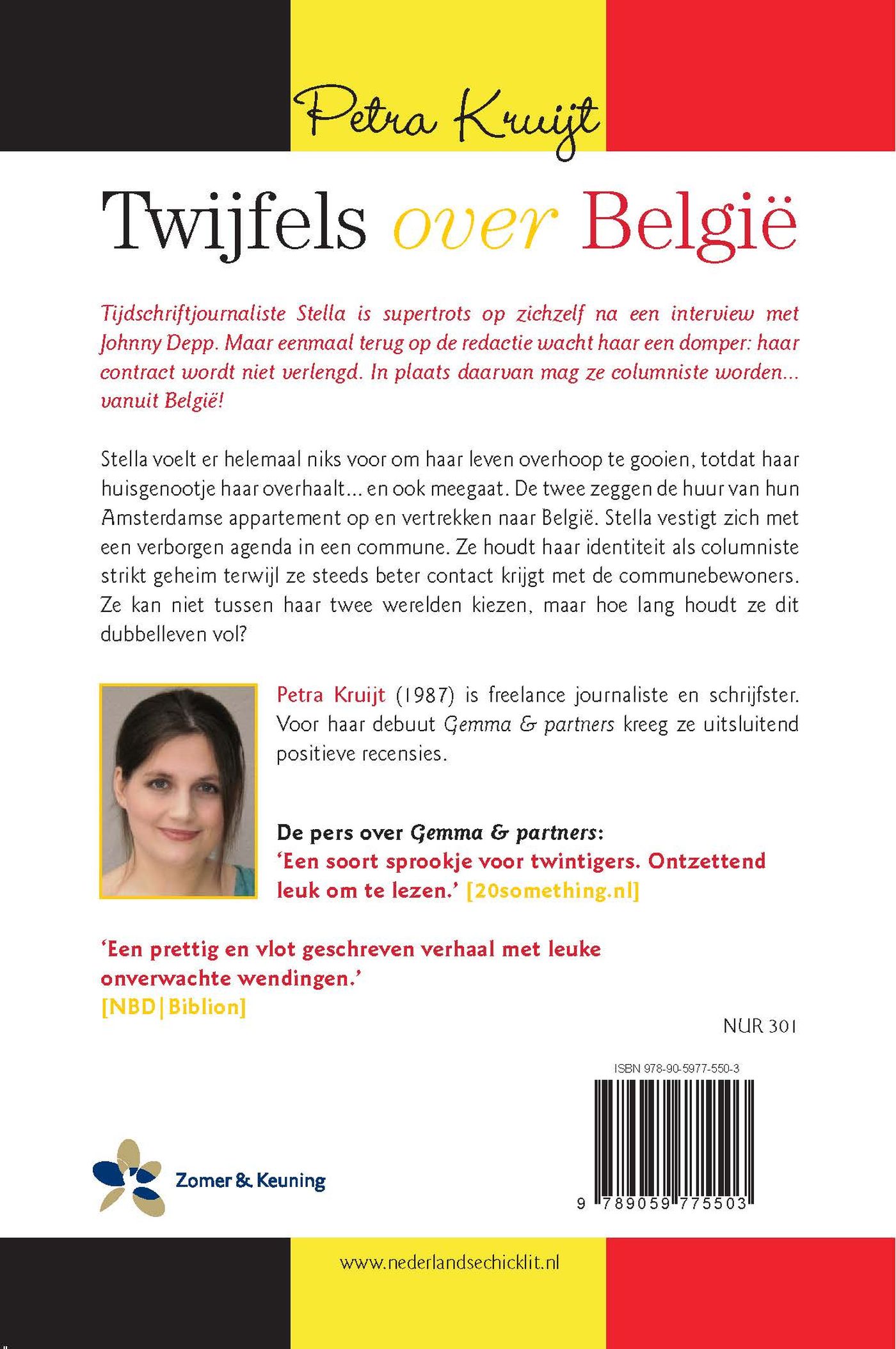 Achterkant van Twijfels over Belgie
