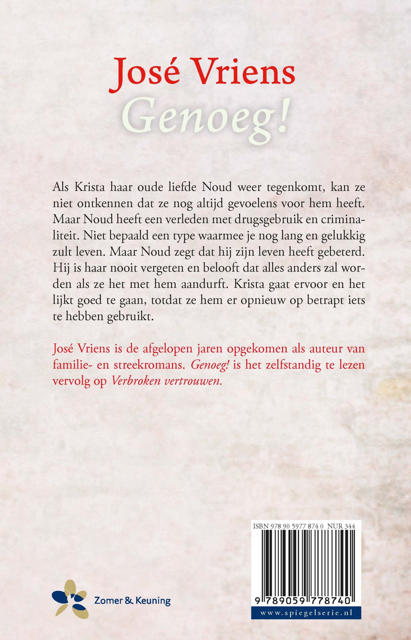 Achterkant van Genoeg!