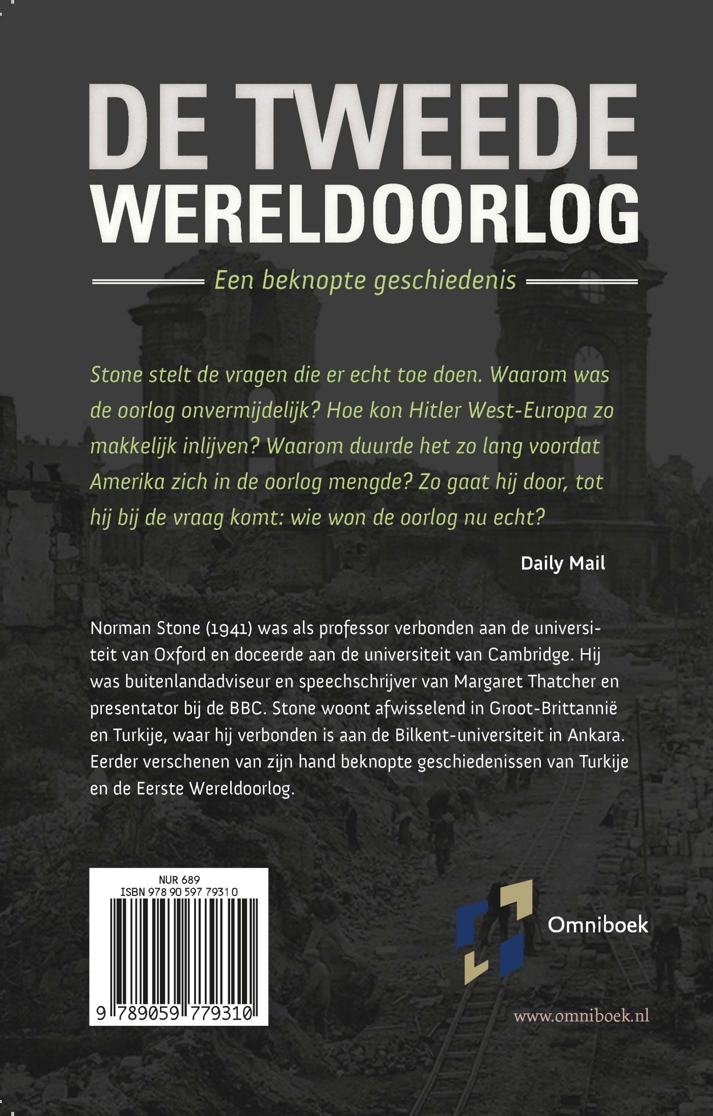 Achterkant van De Tweede Wereldoorlog