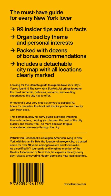 Achterkant van The New York Bucket List