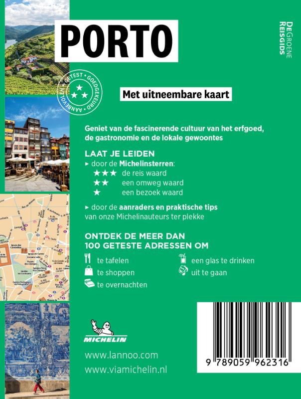 Achterkant van Michelin Reisgids Short Break Porto