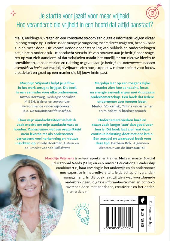 Achterkant van Ondernemen met een overprikkeld brein
