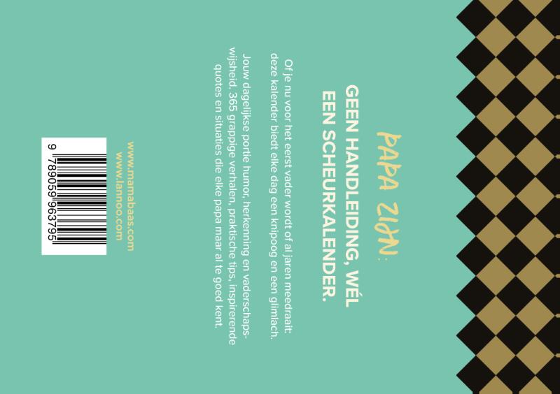 Achterkant van Scheurkalender 365 x papa zijn 2027