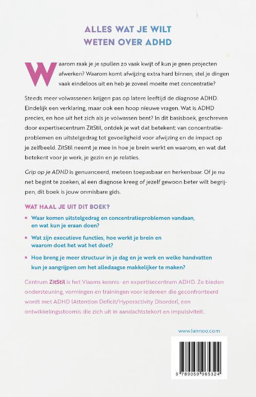 Achterkant van Grip op je ADHD