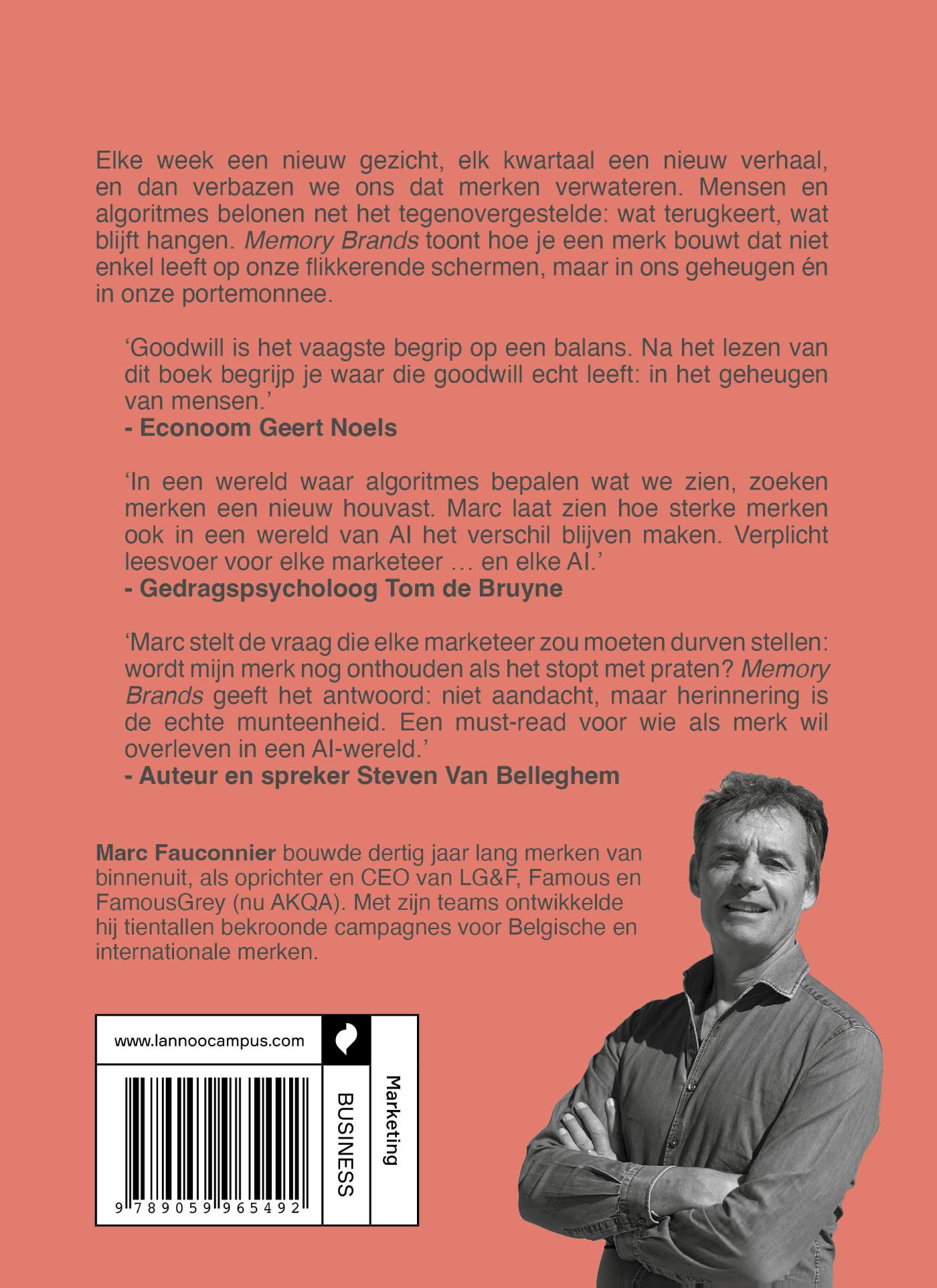 Achterkant van Memory Brands