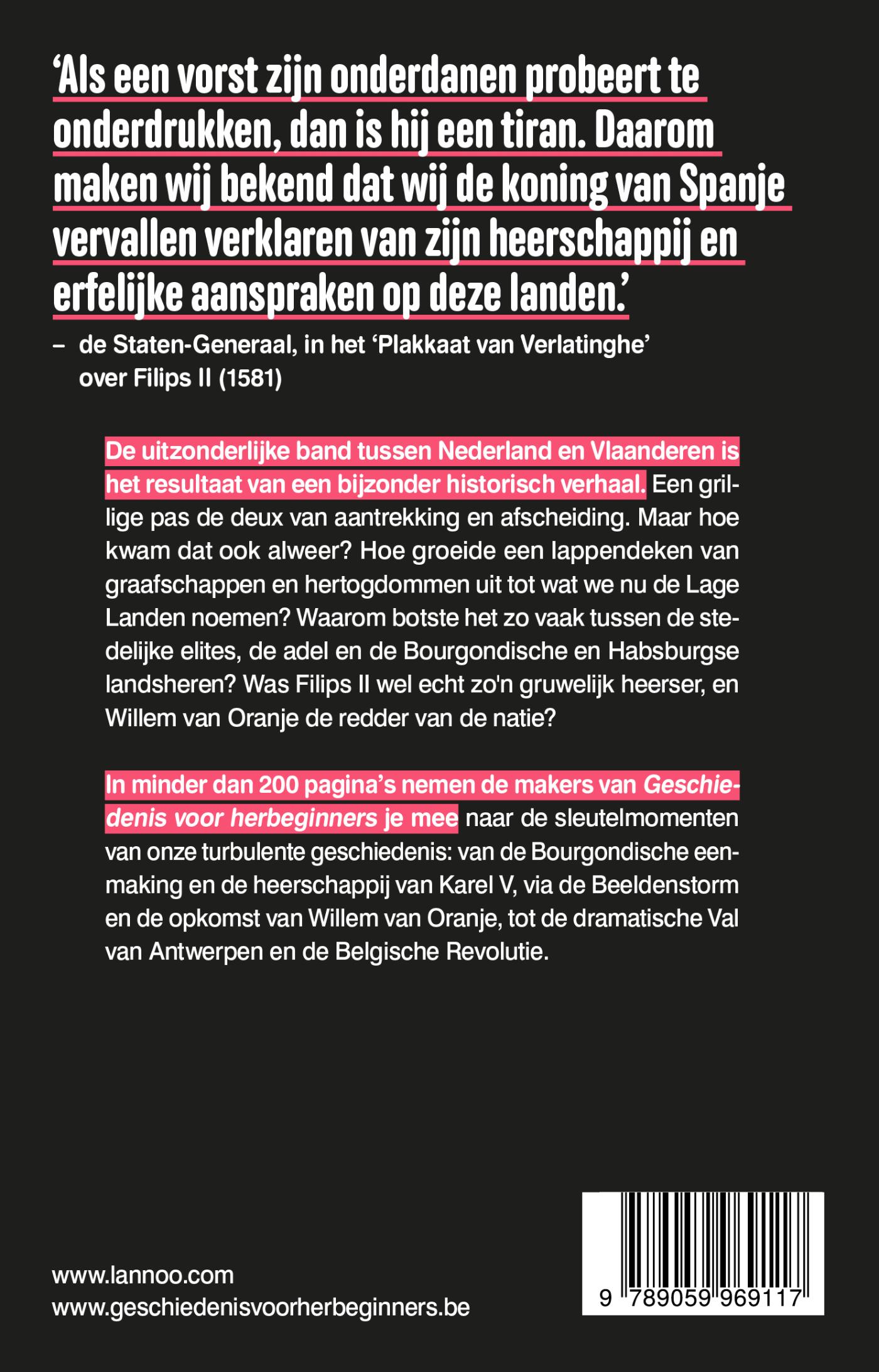 Achterkant van De Nederlanden voor herbeginners
