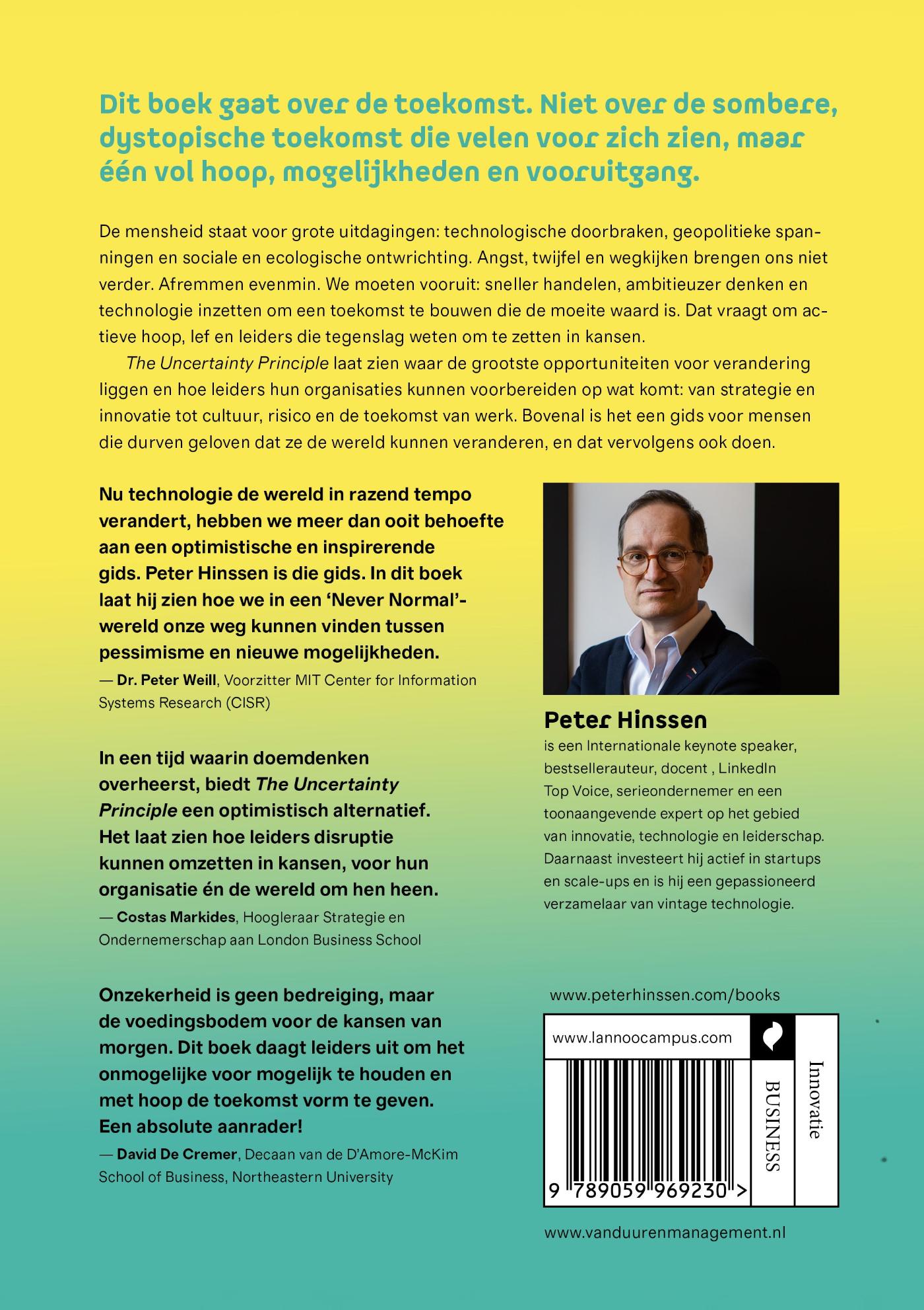 Achterkant van The Uncertainty Principle - Nederlandse editie