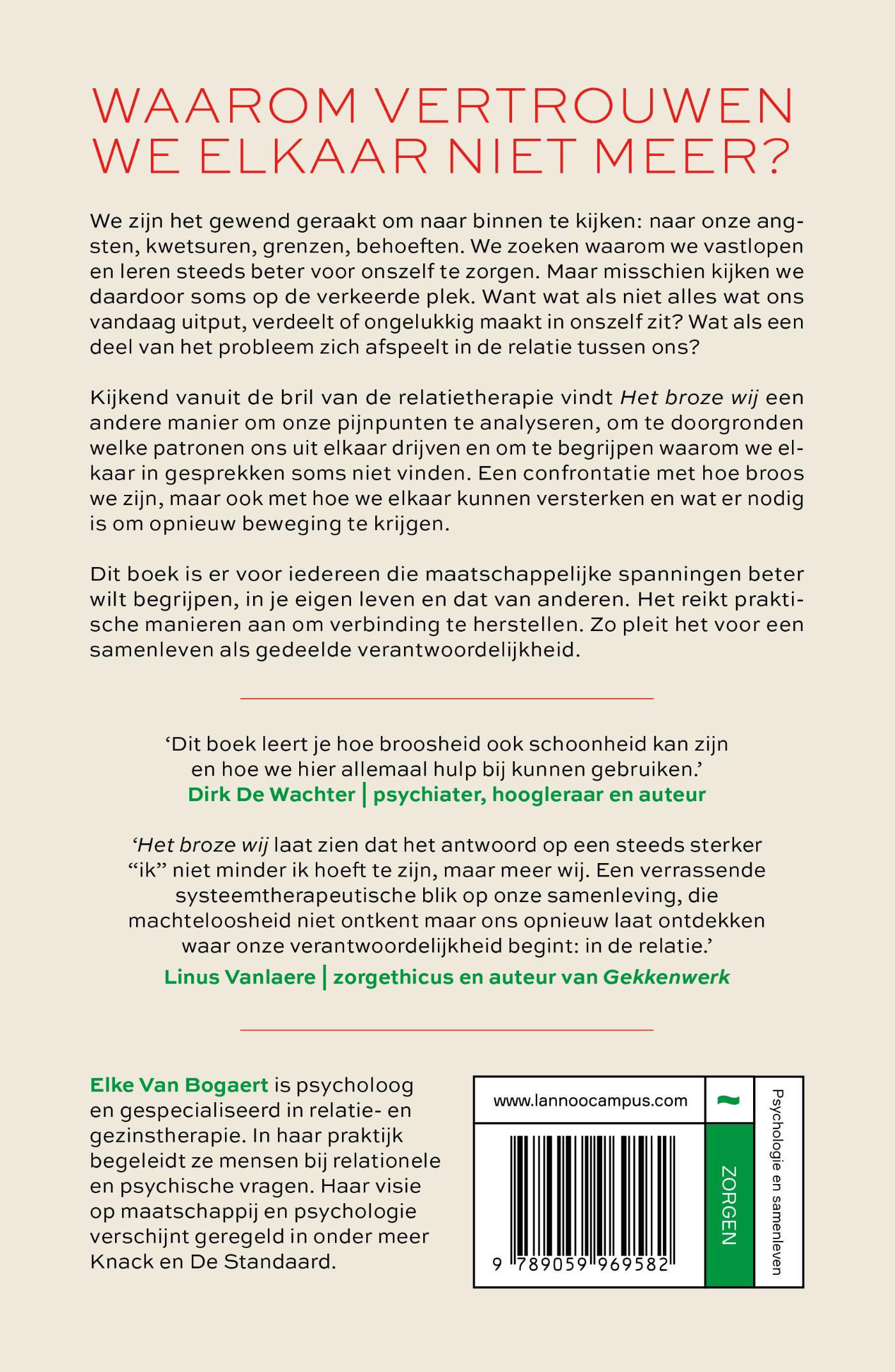 Achterkant van Het broze wij