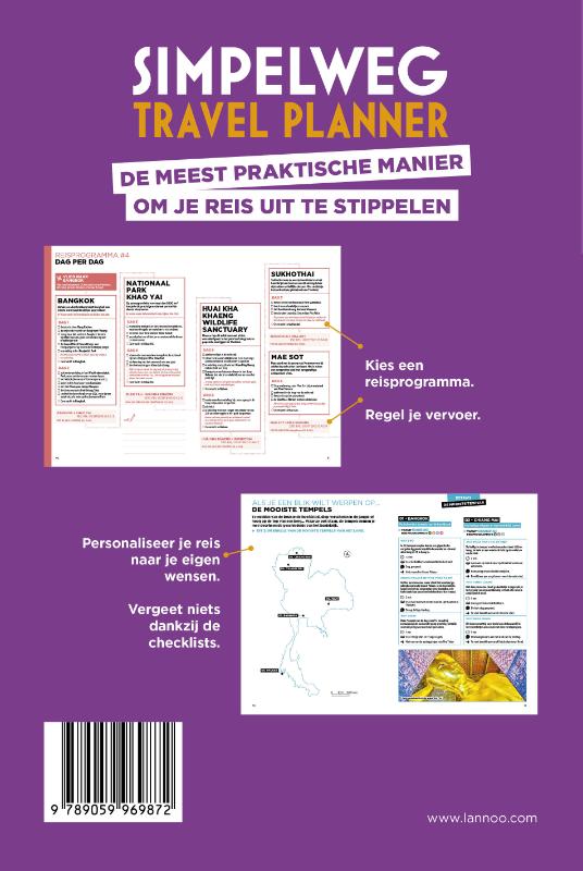 Achterkant van Simpelweg Travel Planner Thailand