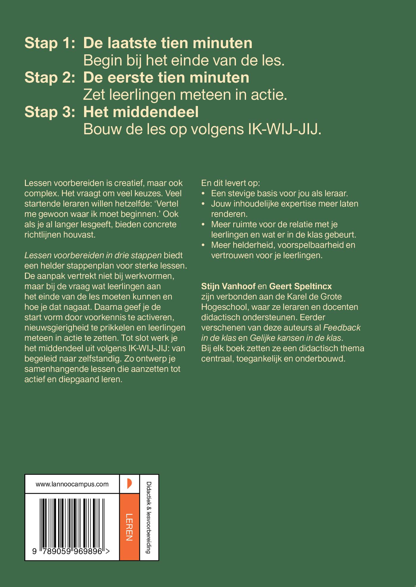 Achterkant van Lessen voorbereiden