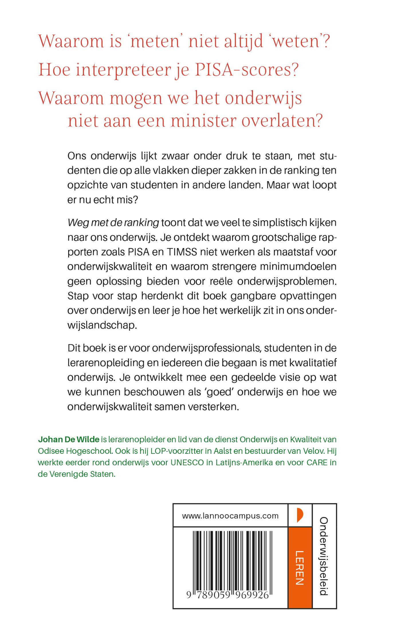 Achterkant van Weg met de ranking