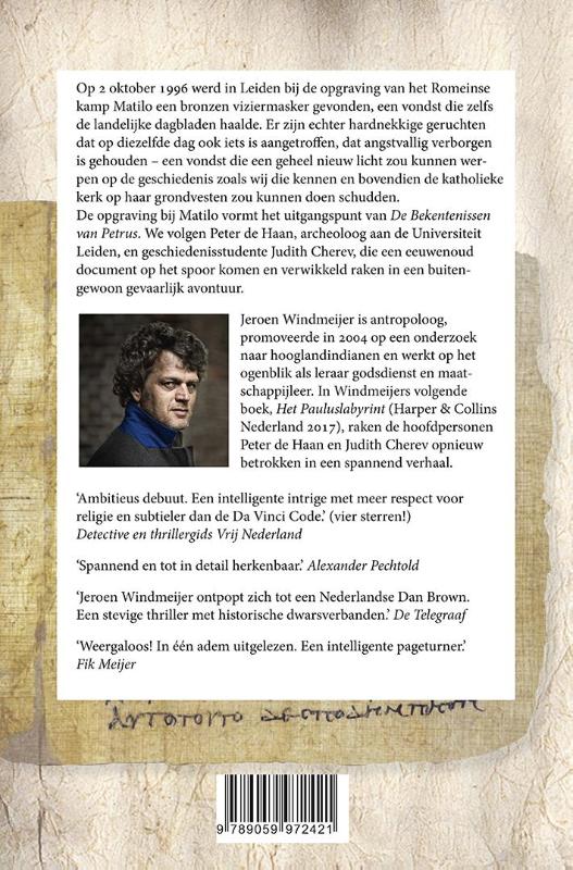 Achterkant van De bekentenissen van Petrus