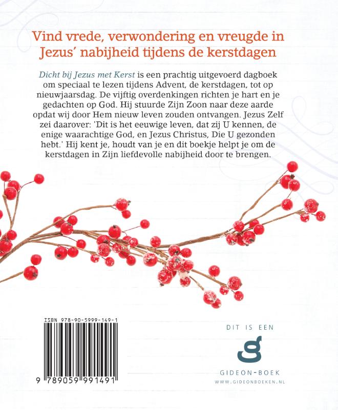 Achterkant van Dicht bij Jezus met Kerst