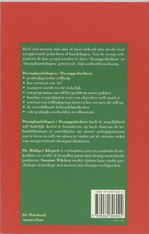 Achterkant van Dwanghandelingen dwanggedachten