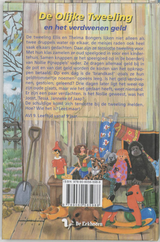 Achterkant van De olijke tweeling en het verdwenen geld