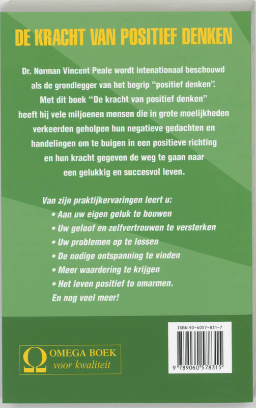 Achterkant van De kracht van positief denken