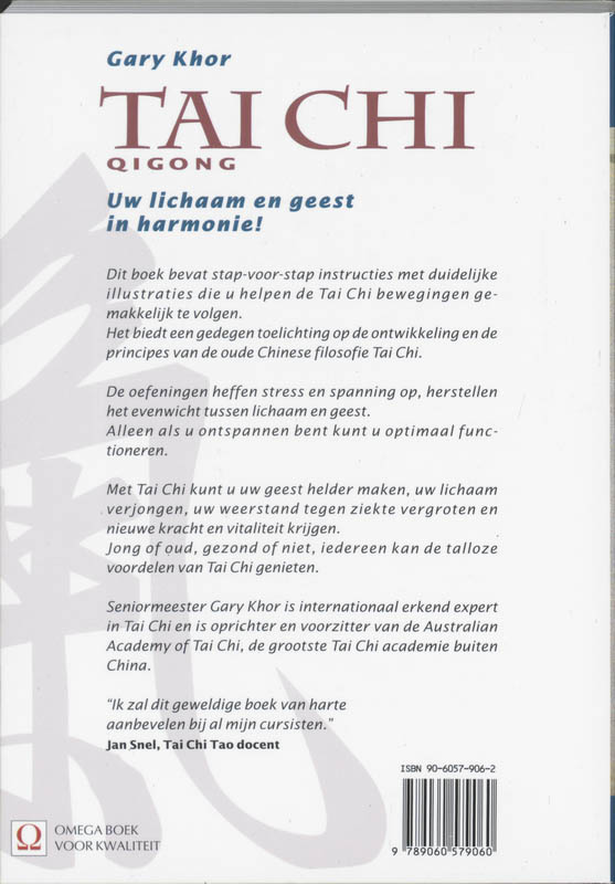 Achterkant van Tai Chi Qigong