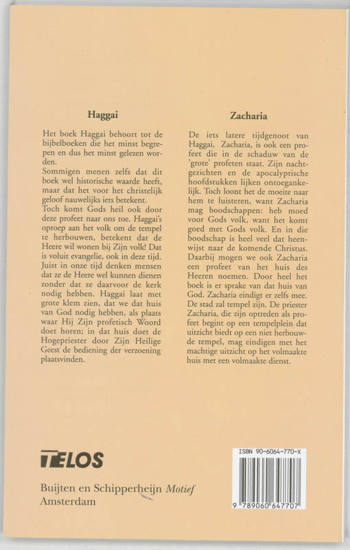 Achterkant van Haggai en Zacharia