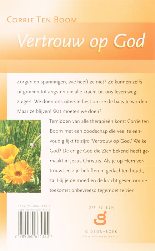 Achterkant van Vertrouw op God