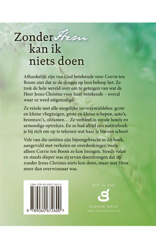 Achterkant van Zonder hem kan ik niets doen