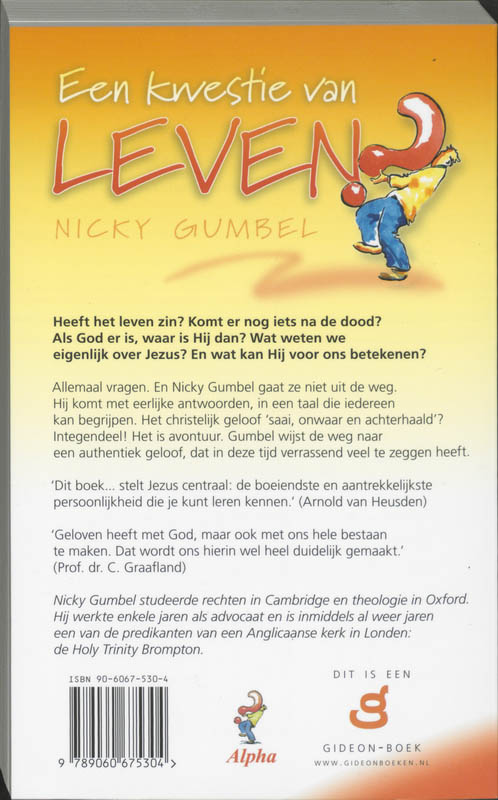 Achterkant van Een kwestie van leven