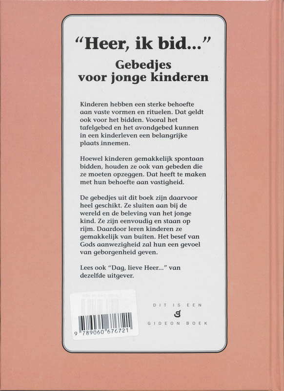 Achterkant van "Heer, ik bid..."