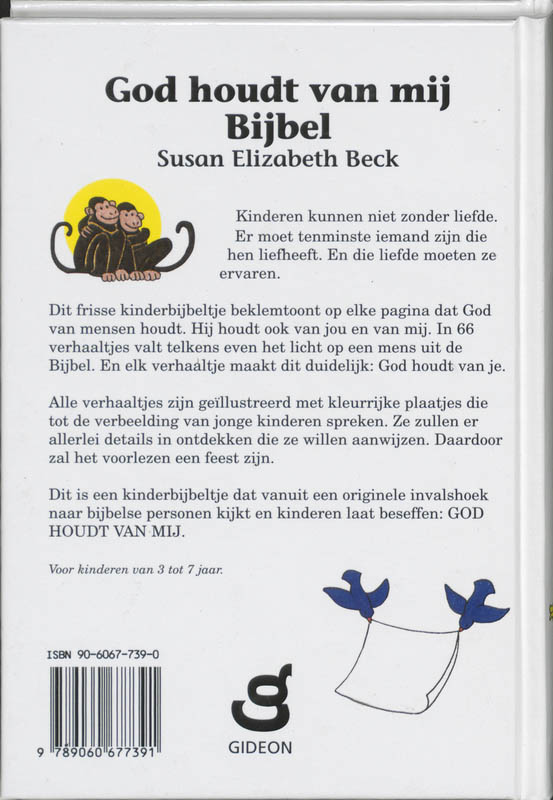 Achterkant van God houdt van mij Bijbel