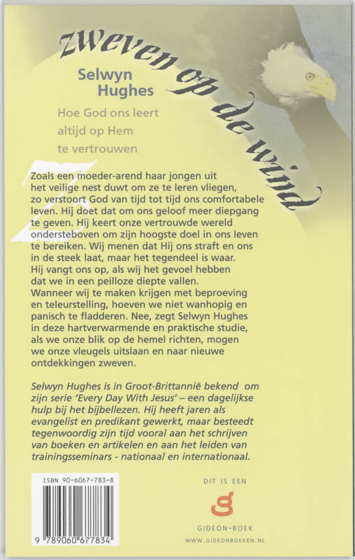 Achterkant van Zweven op de wind