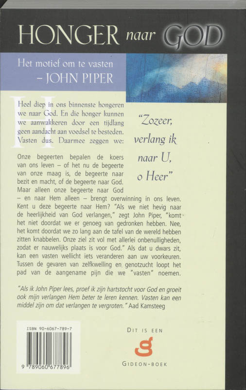Achterkant van Honger naar God