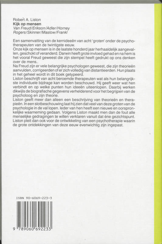 Achterkant van Kijk op mensen