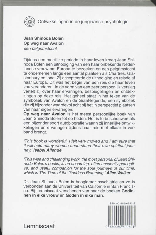 Achterkant van Op weg naar Avalon